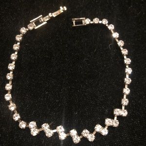 Silver Rhinestones Bracelet (Costume Jewelry)